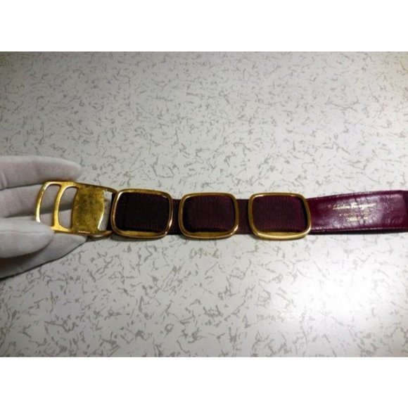 Salvatore Ferragamo VARA Purple Grosgrain Belt main image 9